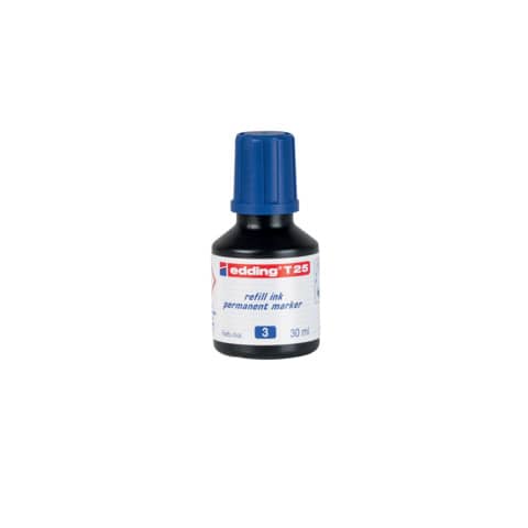 Inchiostro permanente per ricarica edding T 25 blu - 30 ml E-T25 003